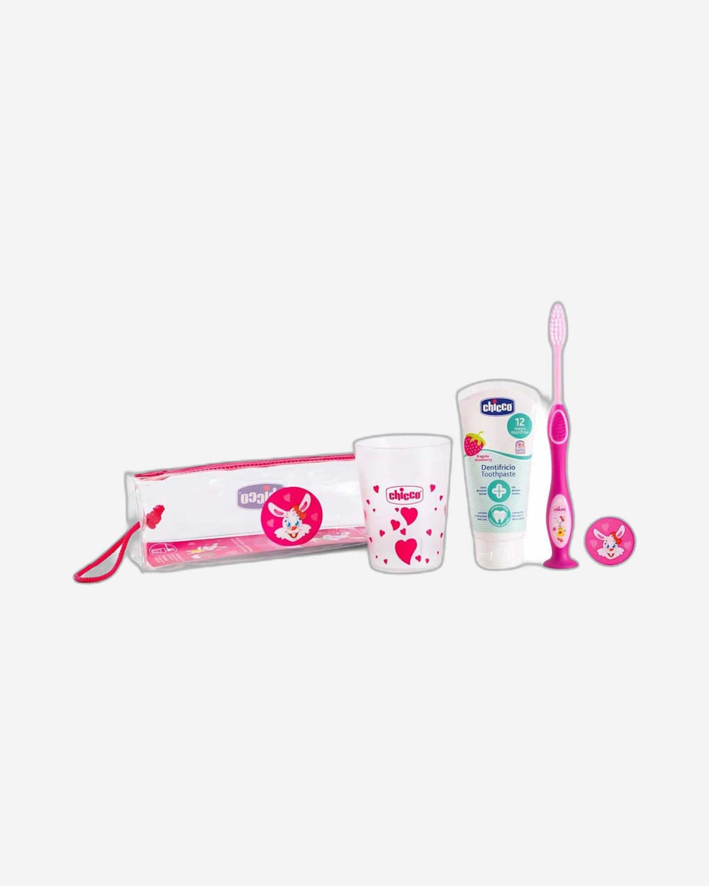 CHICCO ORAL SET 36M+ TRAVEL KIT PINK