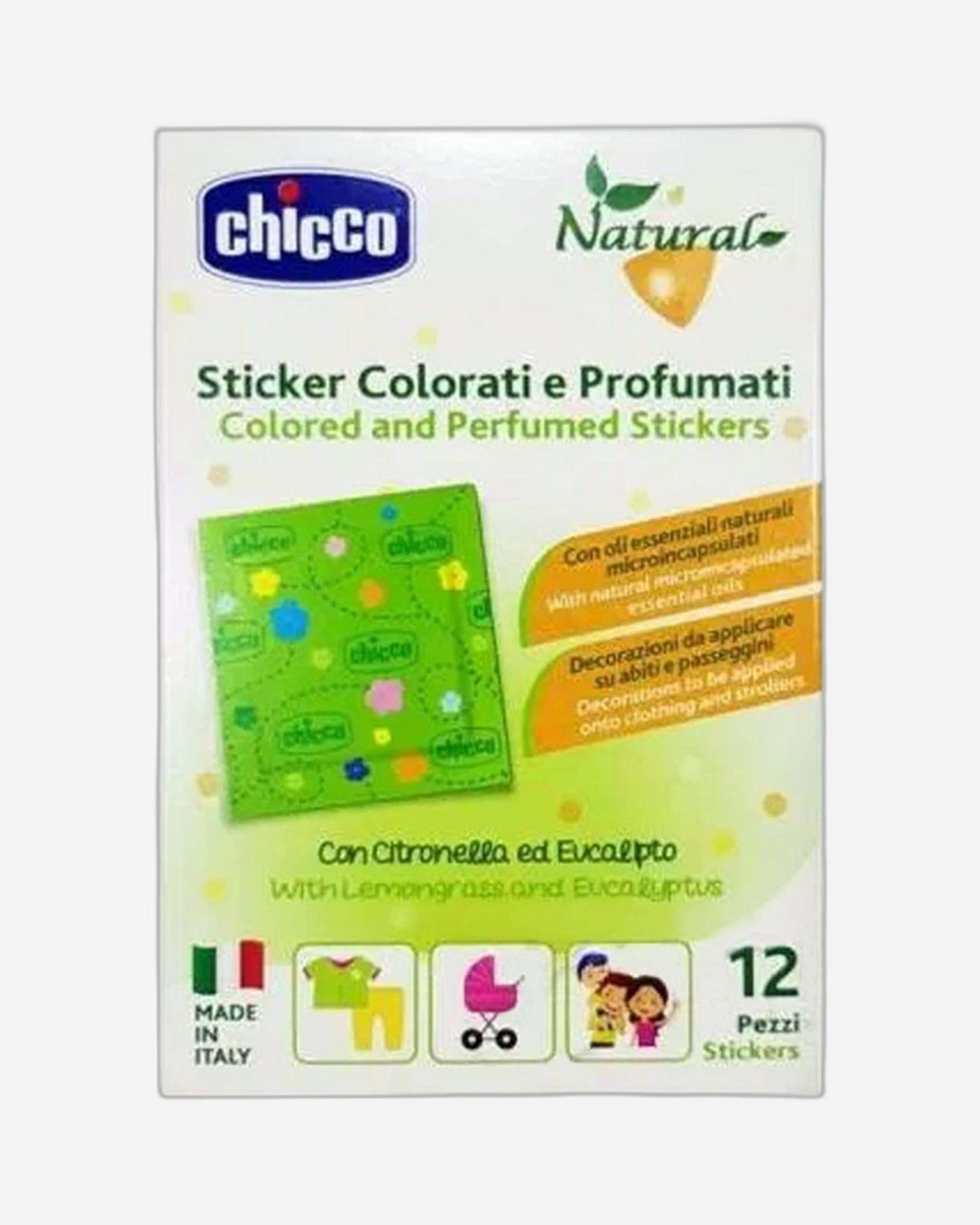 CHICCO COLORED AND PERFUMED STICKERS 12 PCS