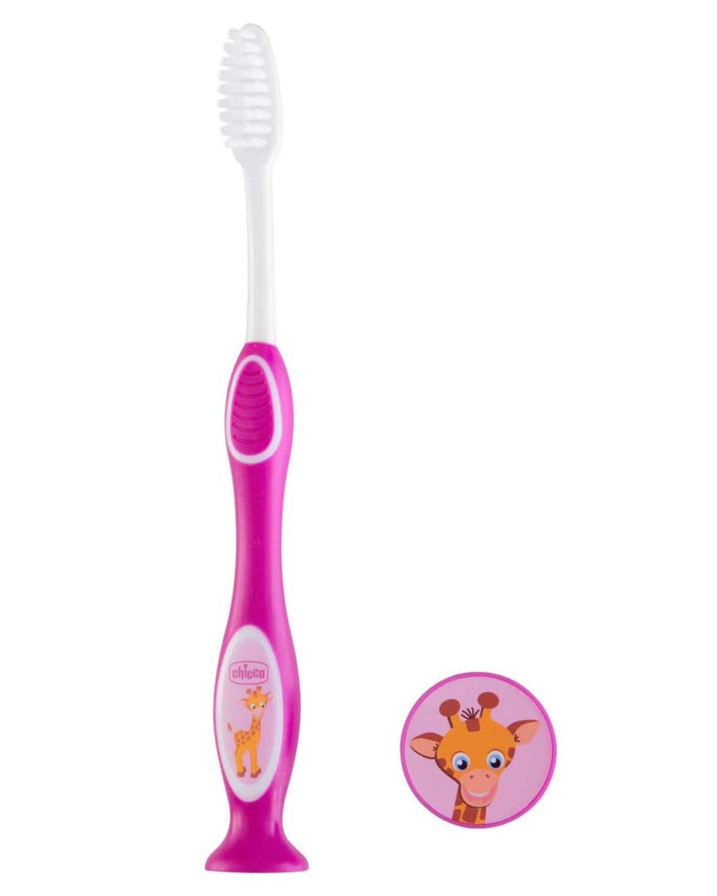 Chicco Milk Teeth Toothbrush for 3 to 6 Years Kids - Pink - CH090791