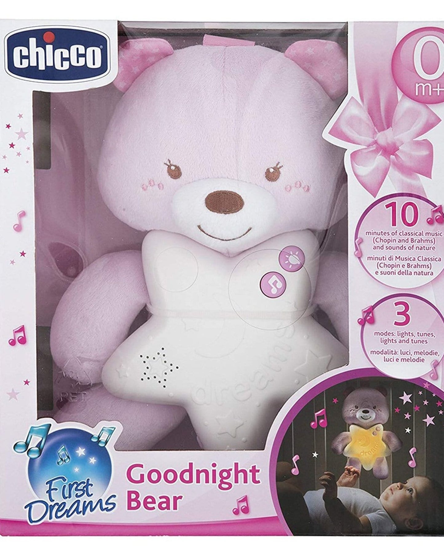 CHICCO TOY FIRST DREAMS GOODNIGHT BEAR PINK