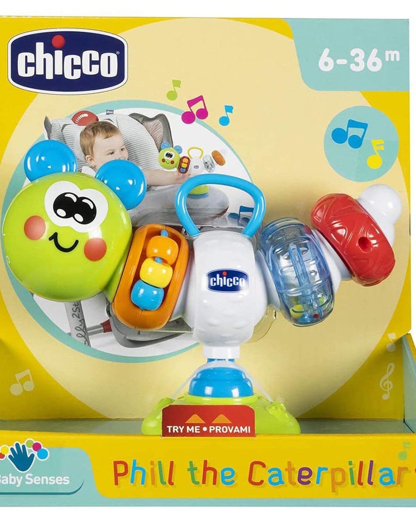 CHICCO PHILL THE CATERPILLAR HIGHCHAIR TOY 6M-18M