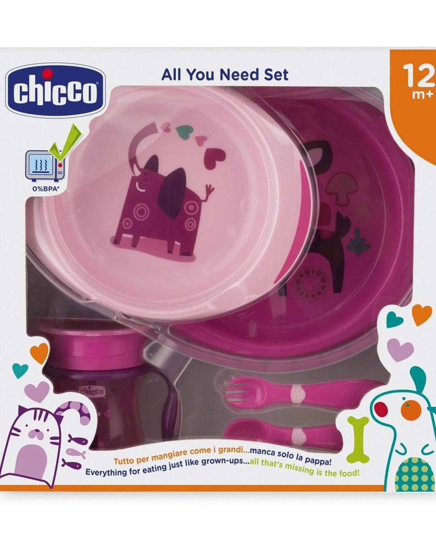 WEANING SET 12M+ PINK