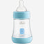 CHICCO PERFECT 5 FEEDING BOTTLE 150ML SLOW FLOW 0M+ SILICONE BLUE