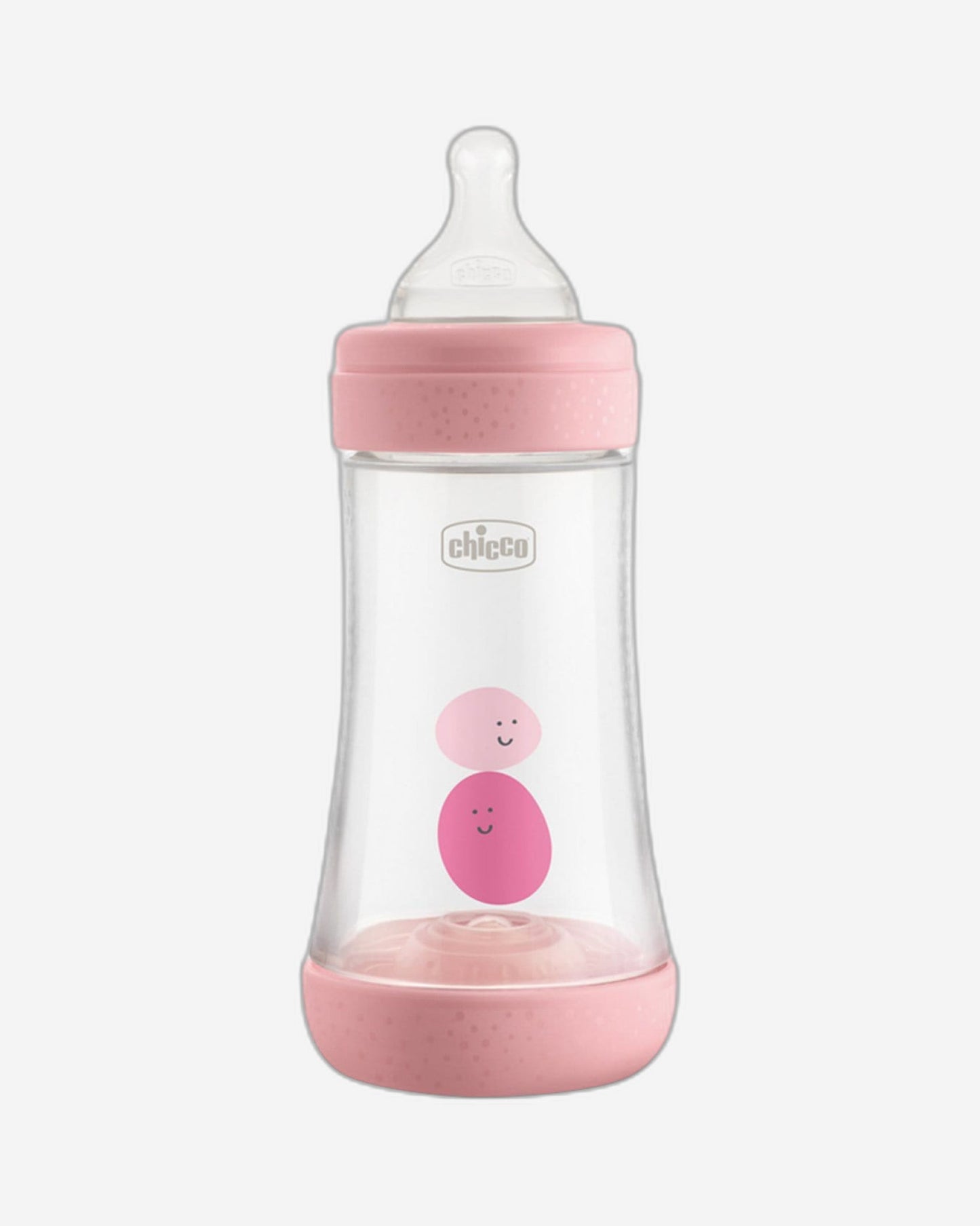 CHICCO PERFECT 5 FEEDING BOTTLE 240ML MEDIUM FLOW 2M+ SILICONE PINK