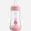 CHICCO PERFECT 5 FEEDING BOTTLE 240ML MEDIUM FLOW 2M+ SILICONE PINK