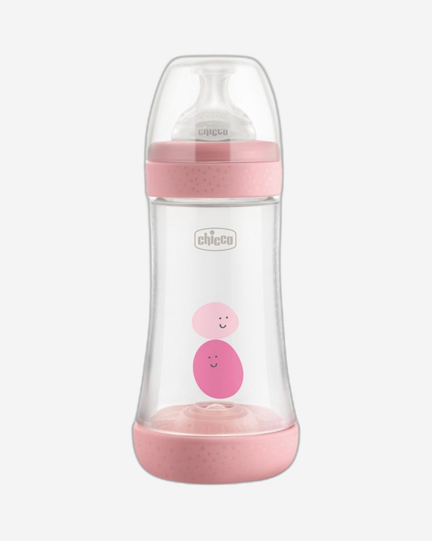 CHICCO PERFECT 5 FEEDING BOTTLE 240ML MEDIUM FLOW 2M+ SILICONE PINK