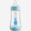 CHICCO PERFECT 5 FEEDING BOTTLE 240ML MEDIUM FLOW 2M+ SILICONE BLUE