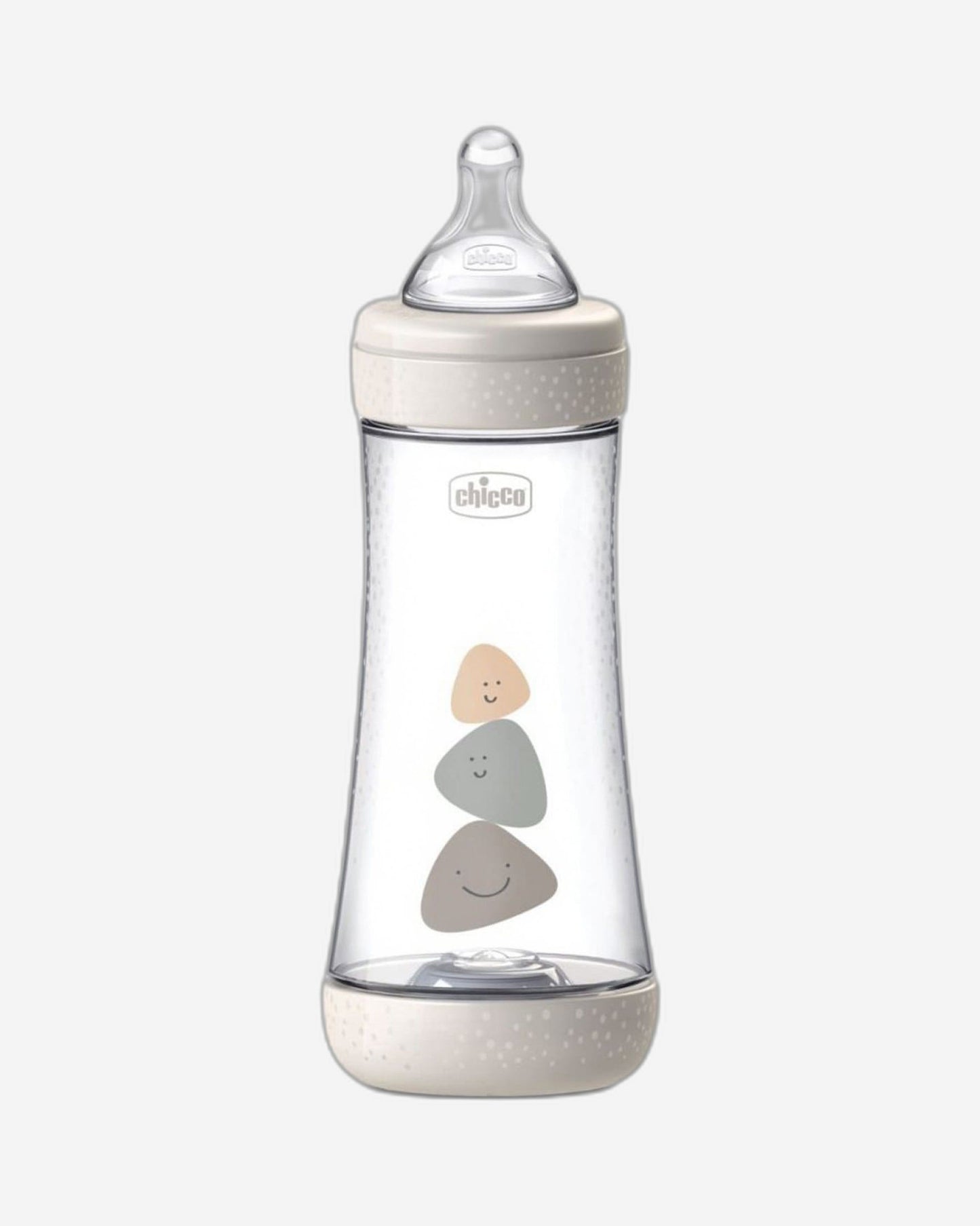 CHICCO PERFECT 5 FEEDING BOTTLE 300ML FAST FLOW 4M+ SILICONE NEUTRAL