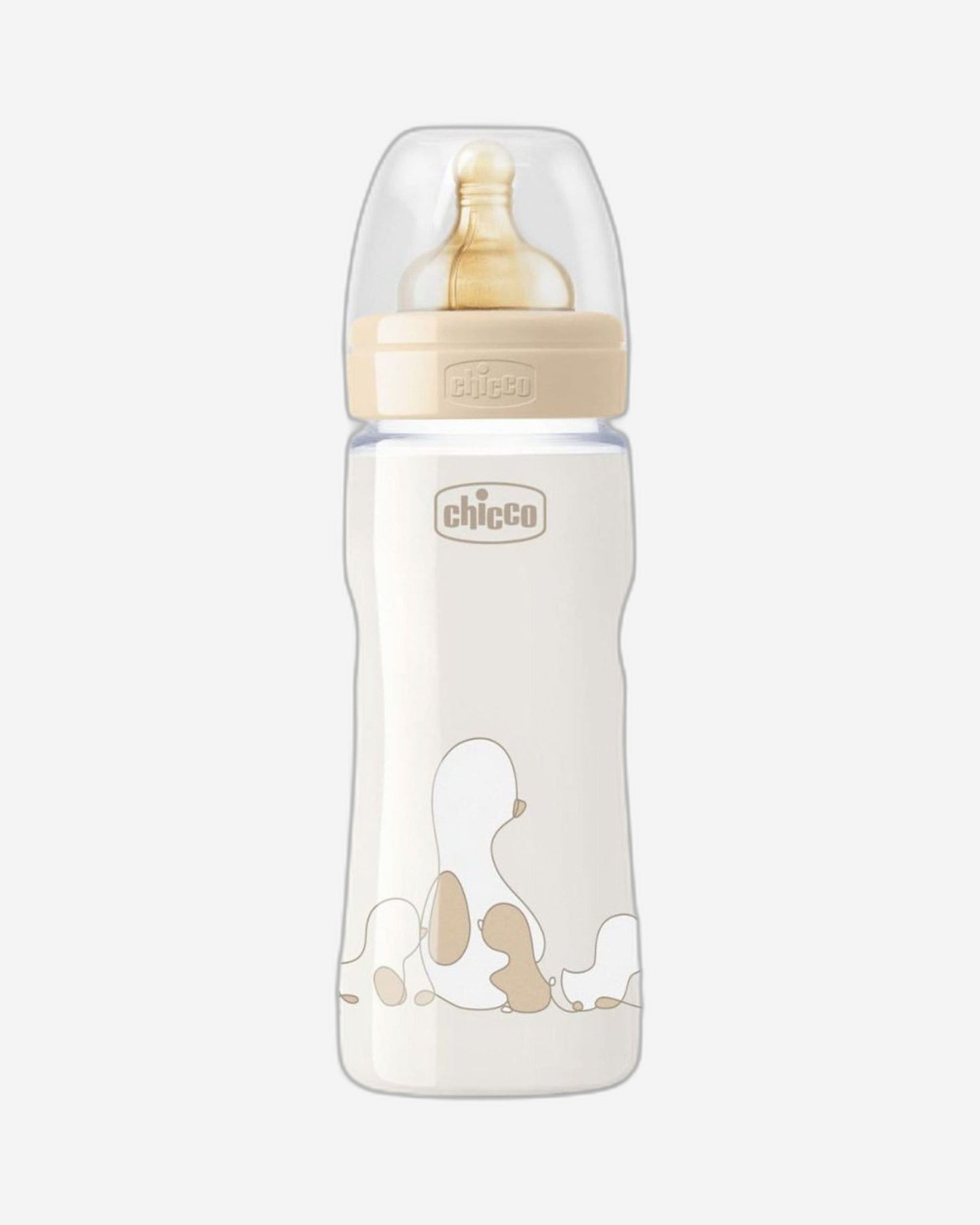 CHICCO ORIGINAL TOUCH FEEDING BOTTLE 330ML ADJUSTABLE FLOW 4M+ LATEX NEUTRAL