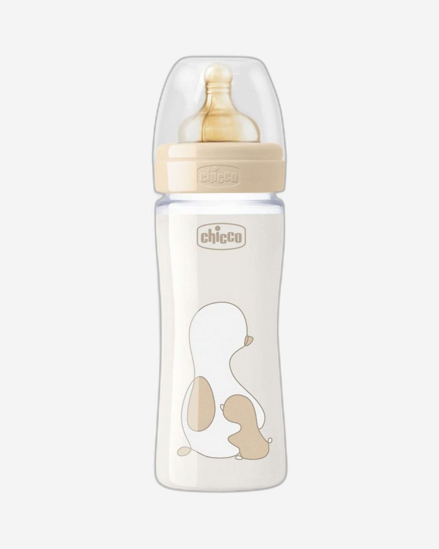 CHICCO ORIGINAL TOUCH GLASS BOTTLE 240ML SLOW FLOW 0M+ LATEX NEUTRAL