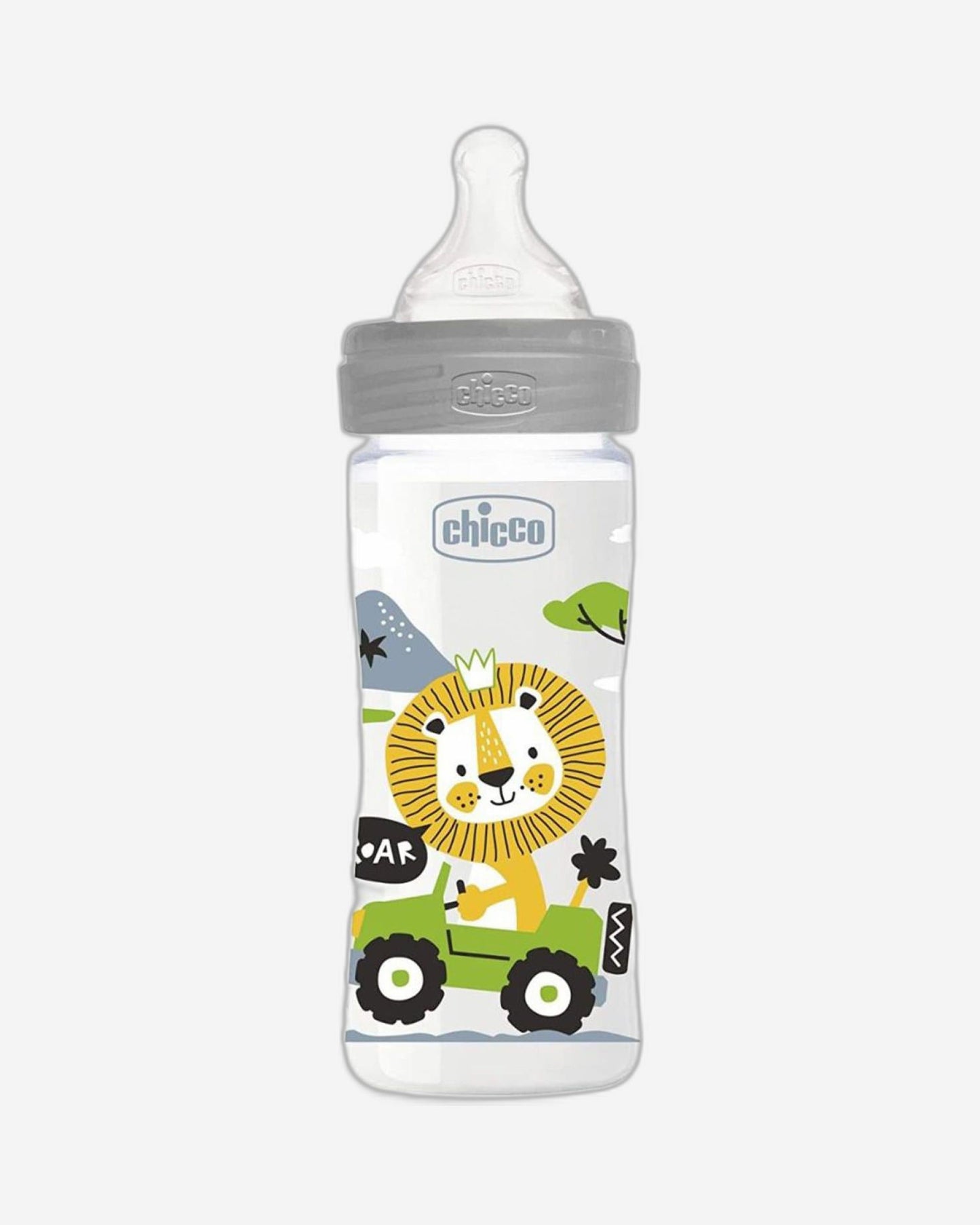 CHICCO WELL-BEING PLASTIC BOTTLE 250ML MEDIUM FLOW 2M+ SILICONE NEUTRAL