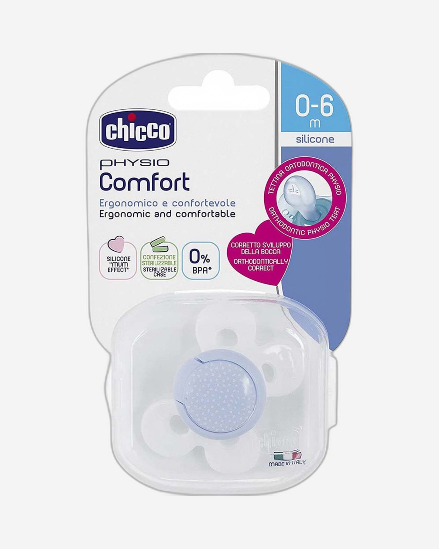 CHICCO PHYSIO COMFORT LIGHT BLUE 0-6M 1PC