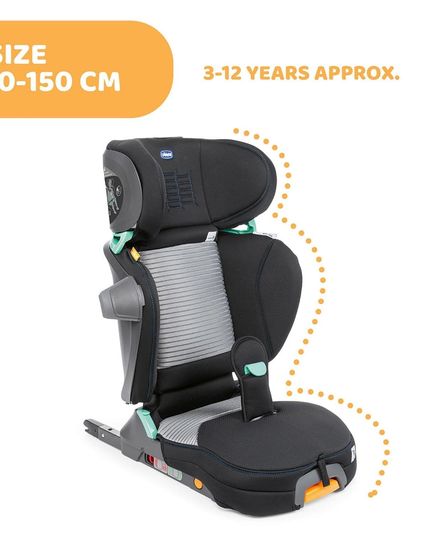 CHICCO FOLD&GO I-SIZE AIR B.CAR SEAT BLACK AIR