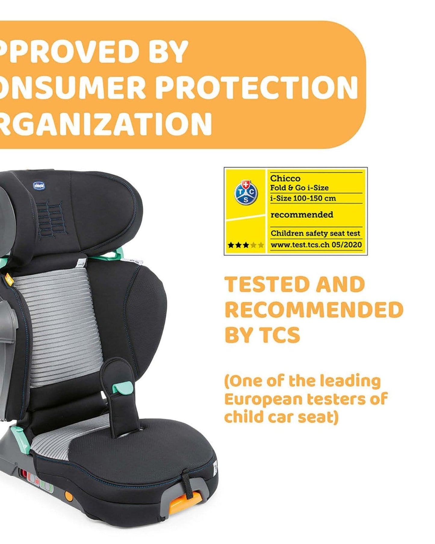 CHICCO FOLD&GO I-SIZE AIR B.CAR SEAT BLACK AIR