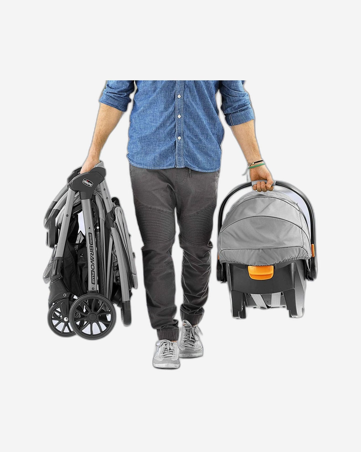 CHICCO MINI BRAVO PLUS TRAVEL SYSTEM SLATE