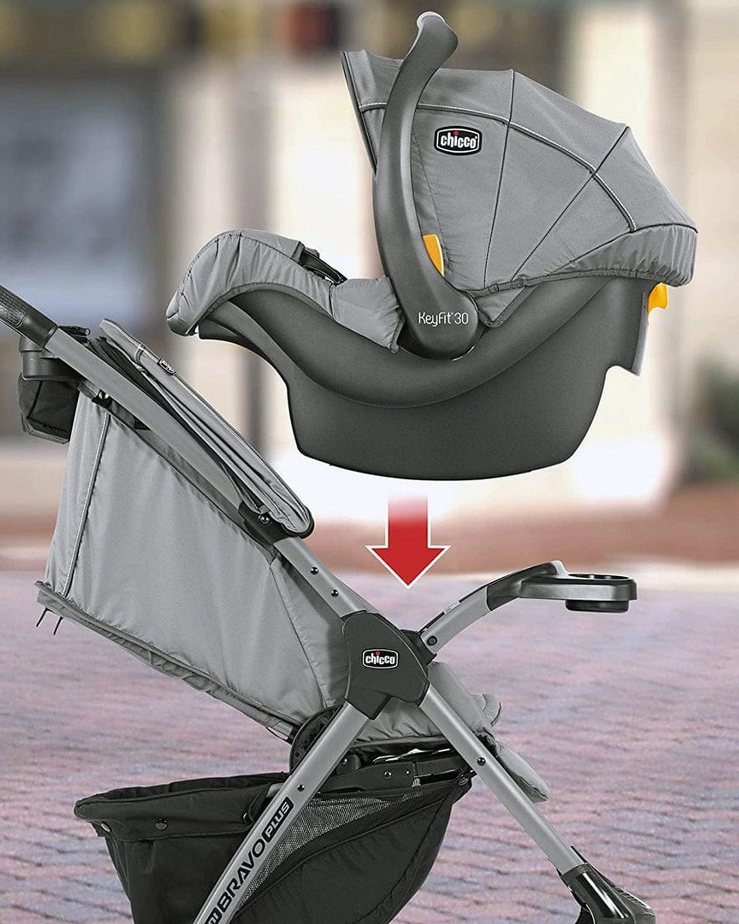 CHICCO MINI BRAVO PLUS TRAVEL SYSTEM SLATE