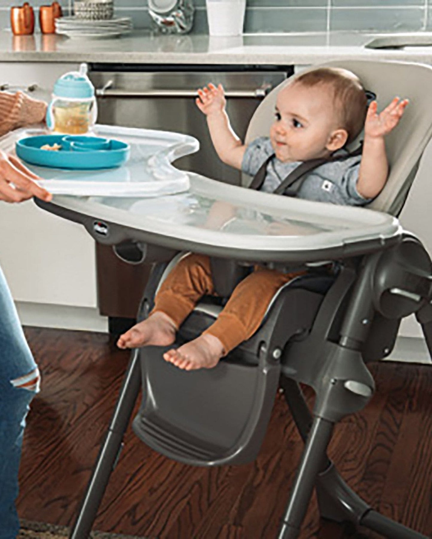 CHICCO POLLY HIGHCHAIR 6M-3Y BLACK