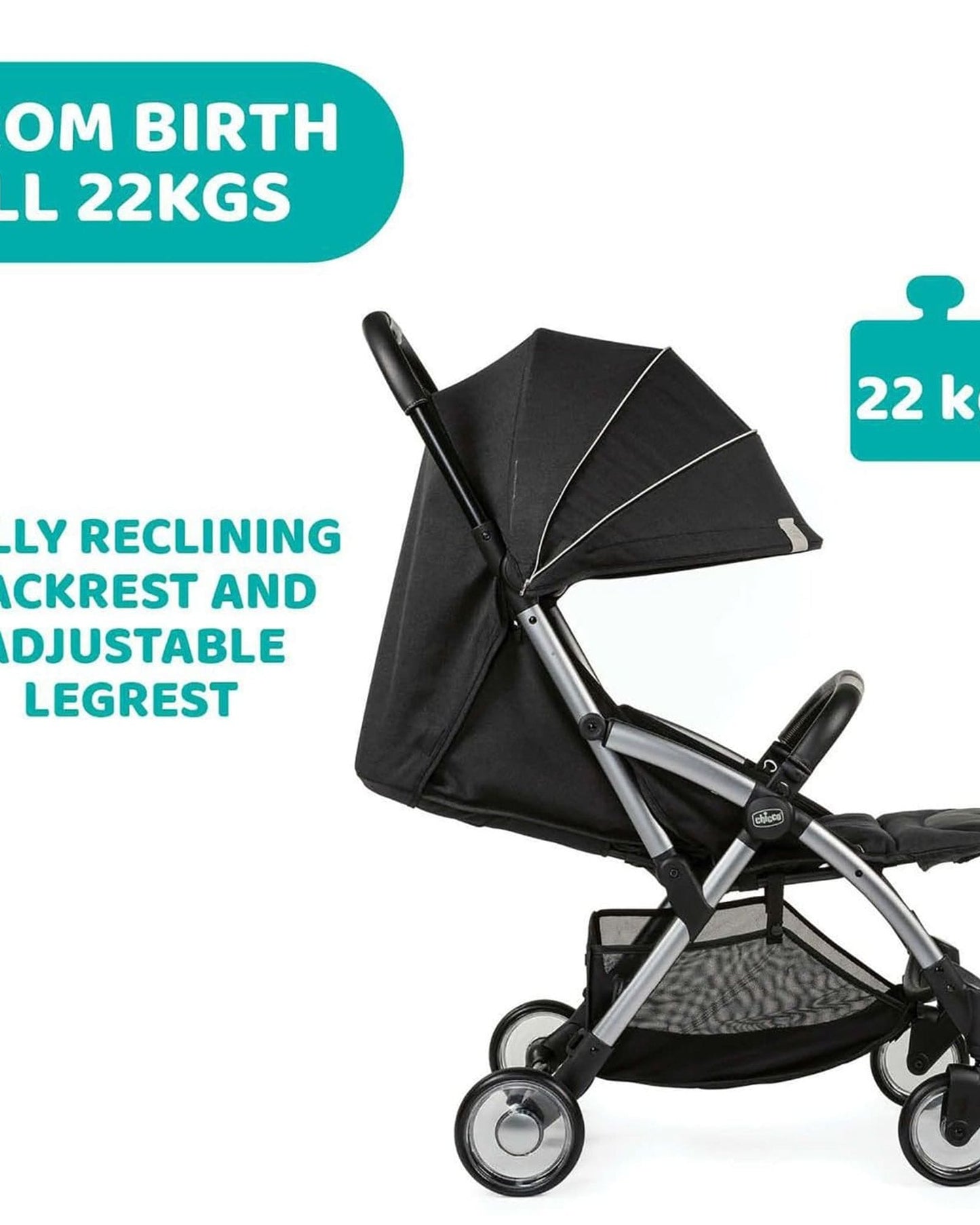 CHICCO GOODY PLUS STROLLER COOL GREY