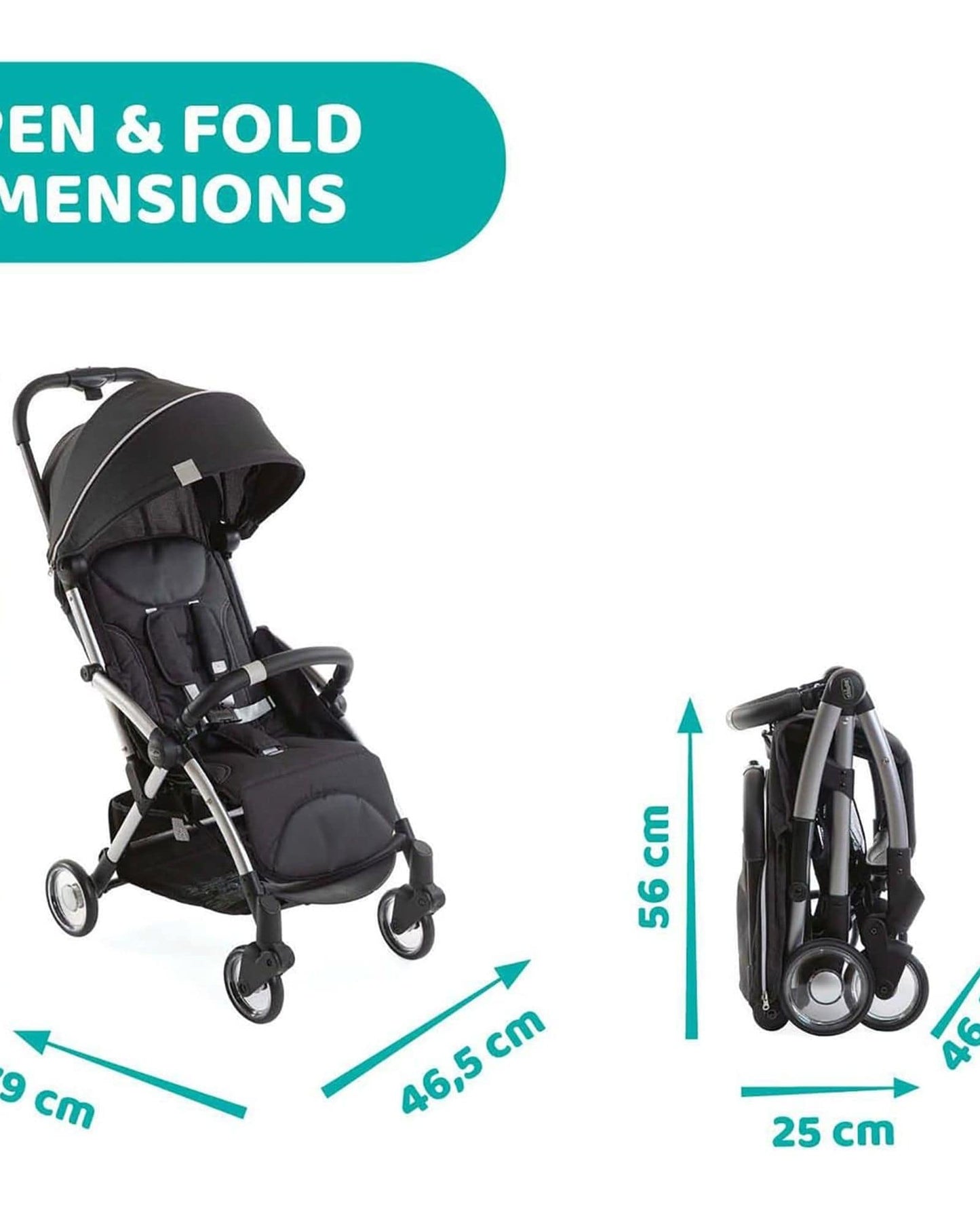 CHICCO GOODY PLUS STROLLER COOL GREY