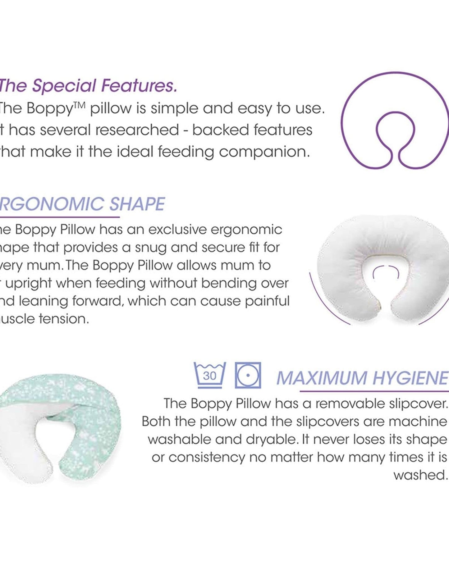 CHICCO BOPPY PILLOW WITH COTTON SLIPCOVER HELLO BABY