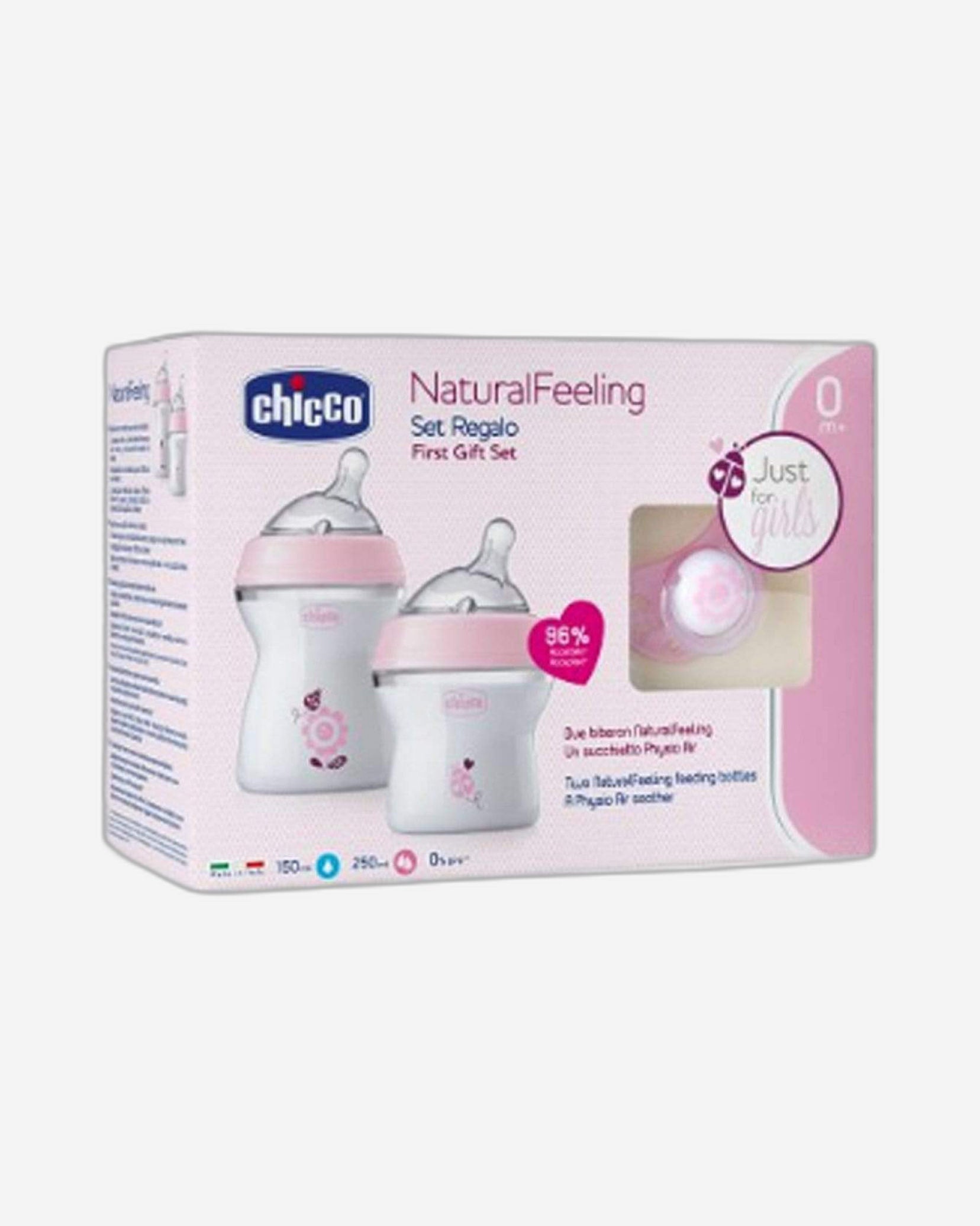 Chicco Natural Feeling Gift Set - Pink - CH80711-65