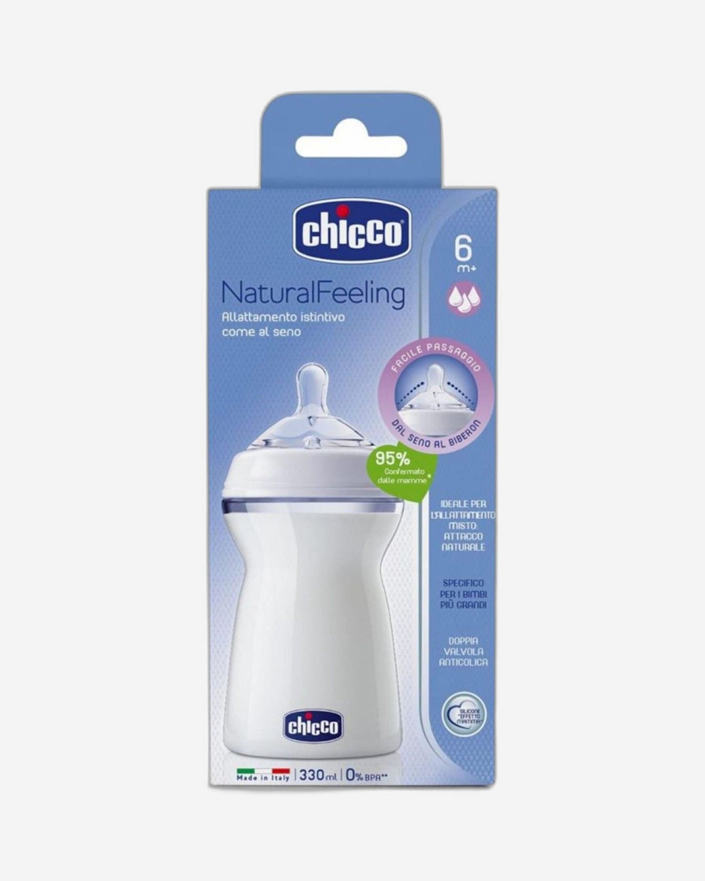 CHICCO NATURALFEELING 6M+ 330ML FAST FLOW