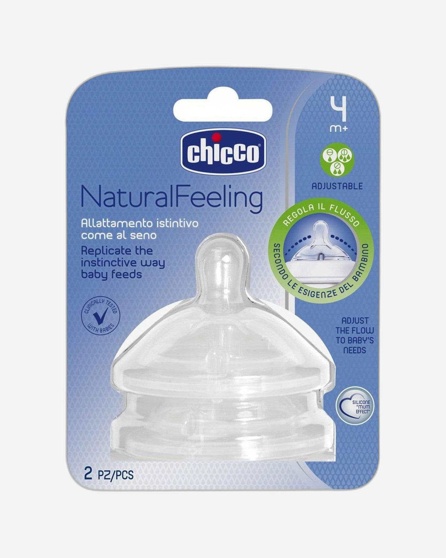 Chicco Natural Feeling Smooth Flow Teat for 4 Month and Above Baby - CH810352