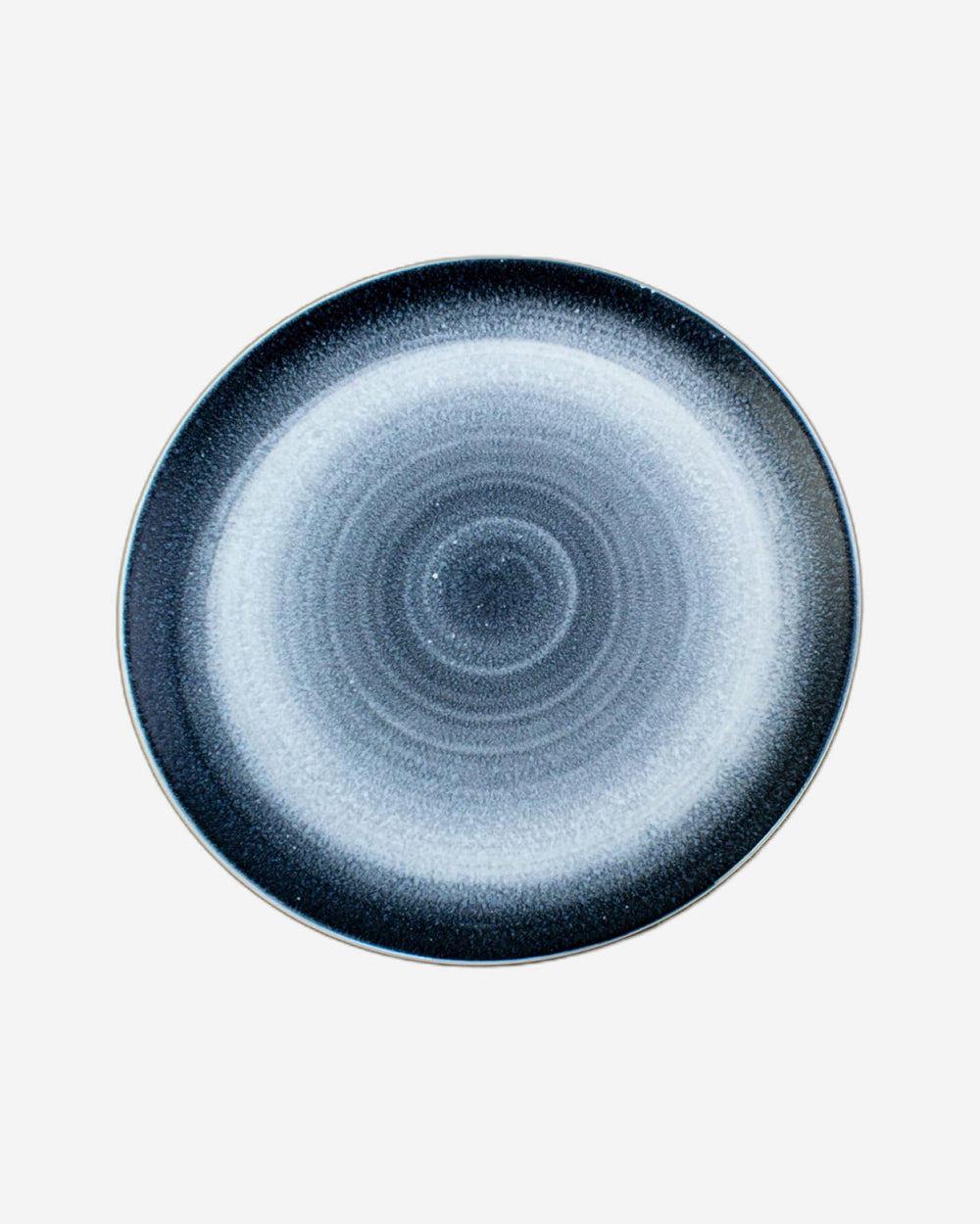 Bone China Shallow Reactive Scandi Dinner Plate 27Cm Blue, White/Blue