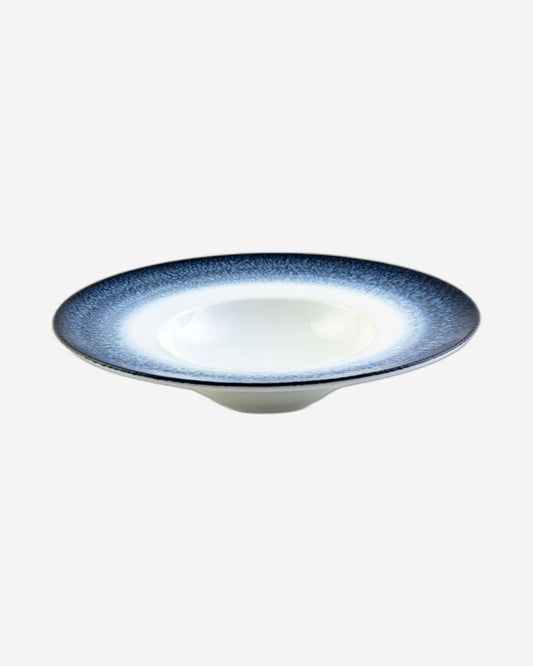 Shallow Reactive Scandi Soup Plate 24cm Blue