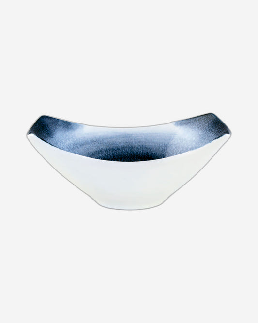 Shallow Reactive Scandi Salad Bowl 25Cm Blue