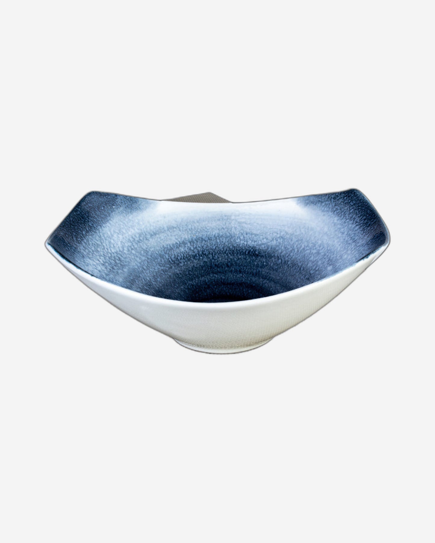 Shallow Reactive Scandi Salad Bowl 25Cm Blue