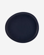 Shallow 27cm Porcelain Dinner Plate - Matte Dark Blue | Stylish & Durable Kitchen Tableware