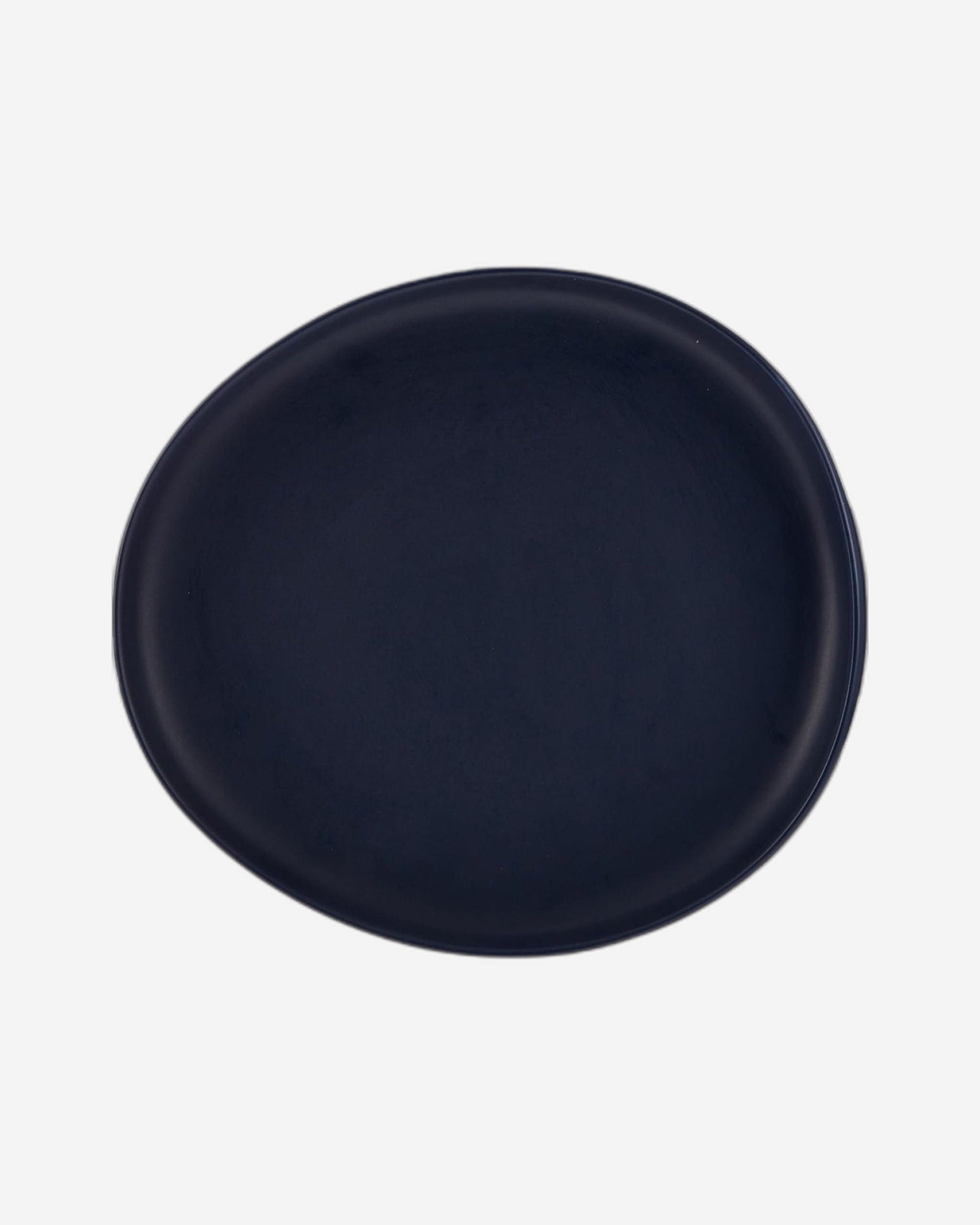 Shallow 27cm Porcelain Dinner Plate - Matte Dark Blue | Stylish & Durable Kitchen Tableware