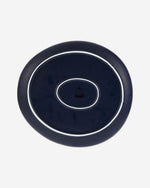 Shallow 27cm Porcelain Dinner Plate - Matte Dark Blue | Stylish & Durable Kitchen Tableware