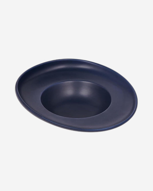 Shallow 24cm Pasta Plate - Matt Dark Blue | Elegant and Durable Kitchen Tableware