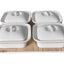 Shallow Serving Square Casseroles with Cover - Set of 4, 21x21x6cm | Durable Ceramic Casserole Dishes for Baking & Serving