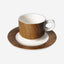 Shallow Tea Cup & Saucer Set of 4 - 220ml | Elegant Ceramic Tea Cups with Saucers for Tea, Coffee, and Beverages