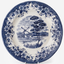 Claytan Classic Blue Windmill & Floral Pattern Earthenware Chop Plate, 12.1 Inch, White