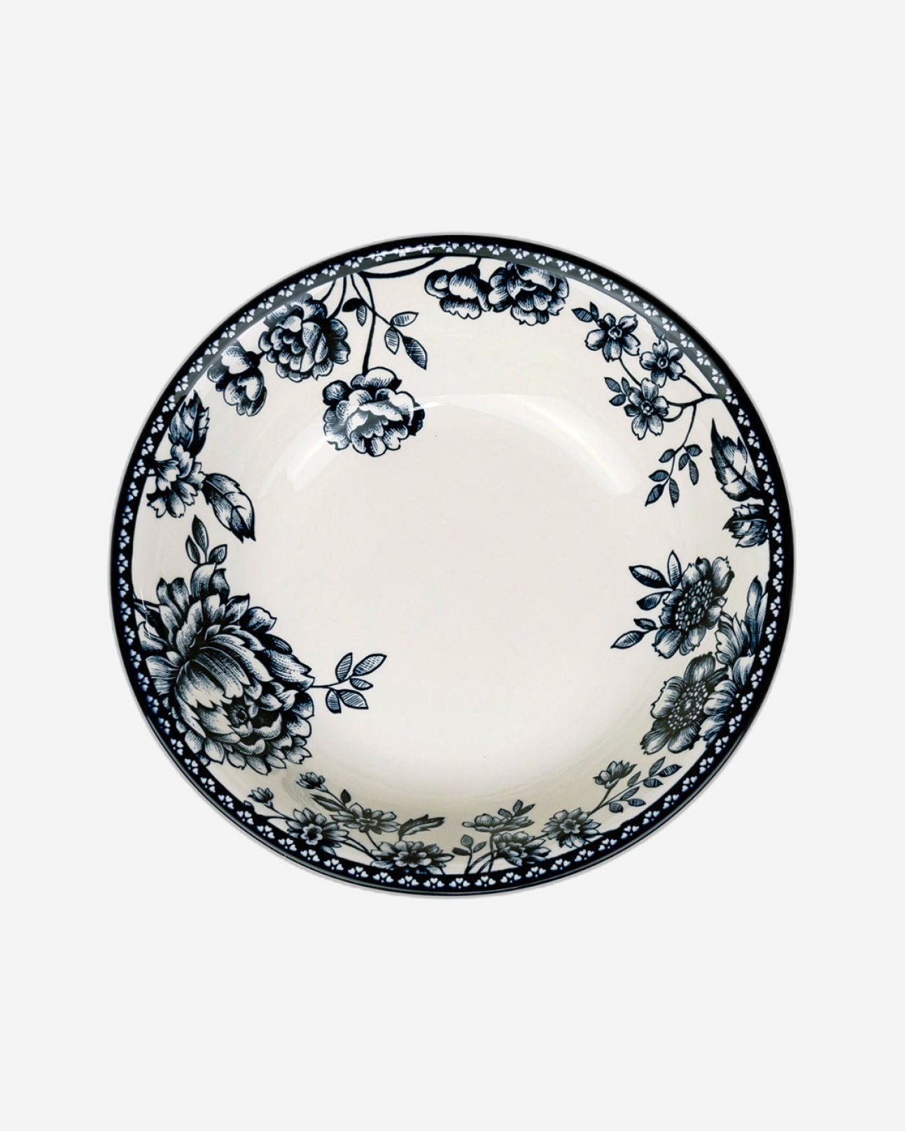 Claytan Rhapsody Collection 9 Inch Dark Blue Ceramic Salad Bowl (Set of 1)