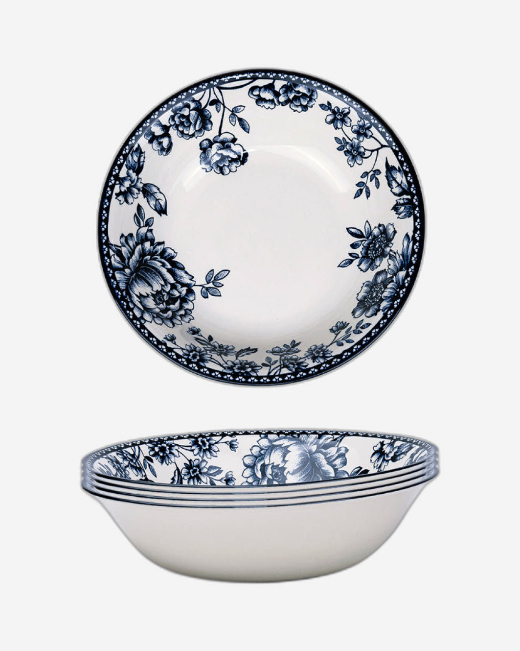 Claytan Rhapsody Collection 9 Inch Dark Blue Ceramic Salad Bowl (Set of 1)