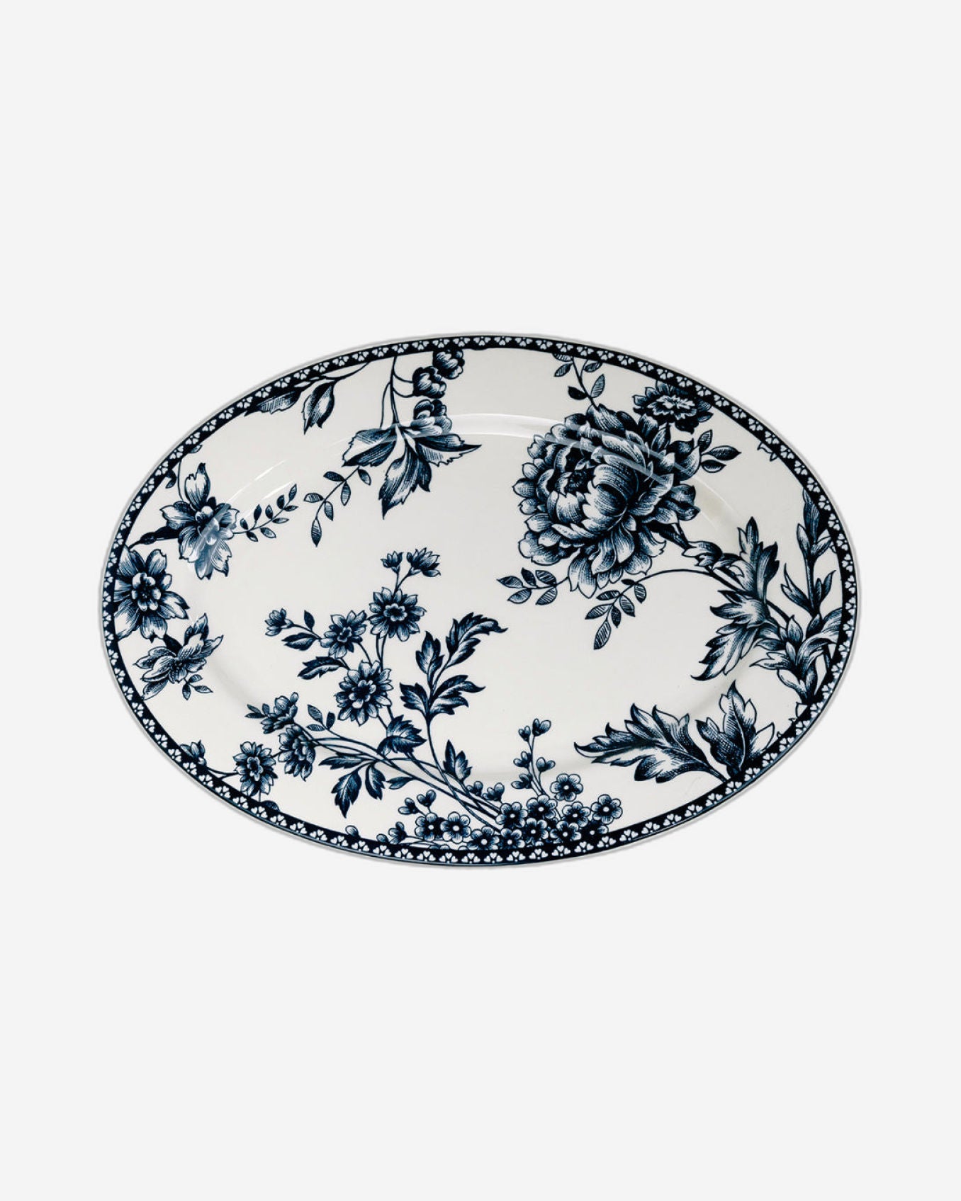Claytan Rhapsody 14.2-Inch Dark Blue Ceramic Oval Platter (Set of 1)
