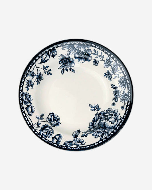 Claytan Rhapsody 9-Inch Dark Blue Ceramic Soup Plate (Set of 1)