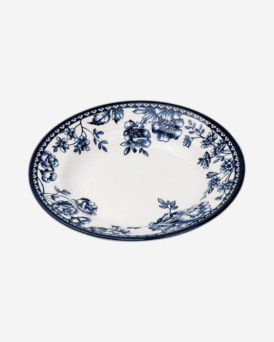 Claytan Rhapsody 9-Inch Dark Blue Ceramic Soup Plate (Set of 1)