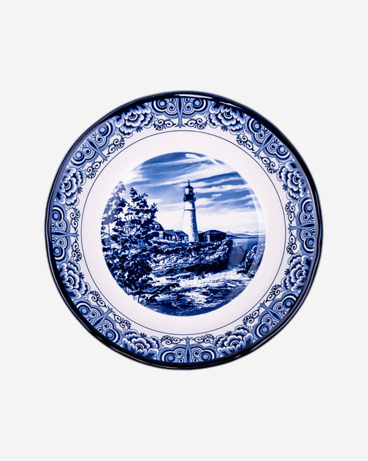 Claytan Lighthouse Blue 9-Inch Ceramic Salad Bowl (Set of 1)