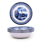 Claytan Lighthouse Blue 9-Inch Ceramic Salad Bowl (Set of 1)