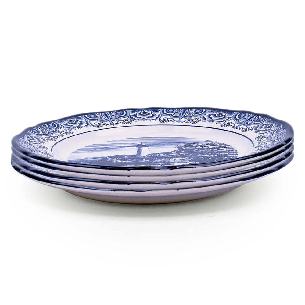 Claytan Lighthouse Blue 12-Inch Ceramic Chop Plate (Set of 1)