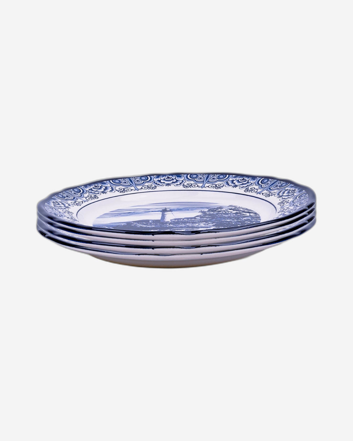 Claytan Lighthouse Blue 12-Inch Ceramic Chop Plate (Set of 1)