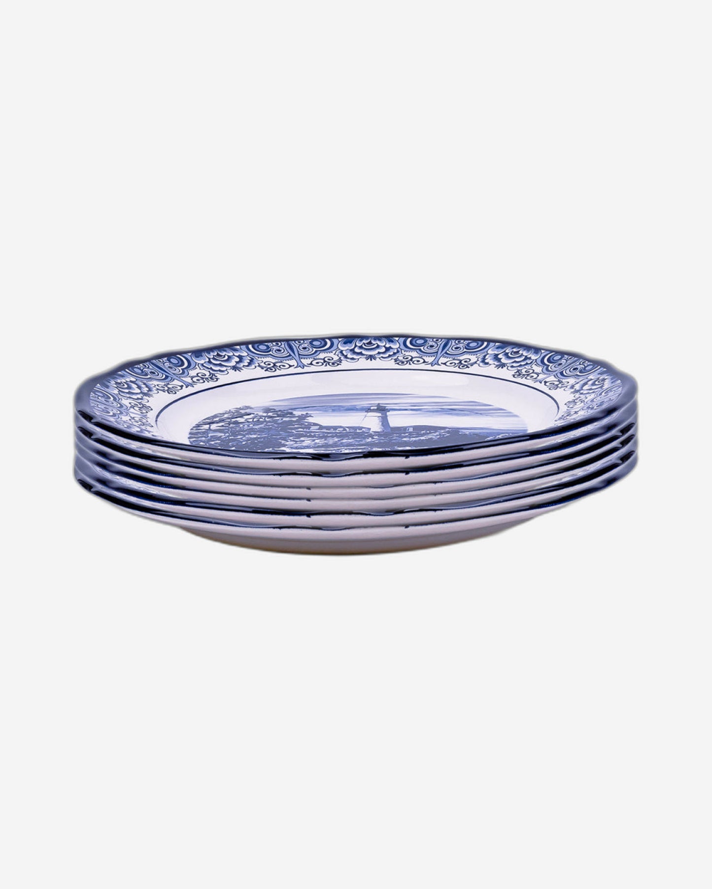 Claytan Lighthouse Blue 12-Inch Ceramic Chop Plate (Set of 1)