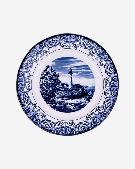 Claytan Lighthouse Blue 10.5-Inch Ceramic Dinner Plate (Set of 1)
