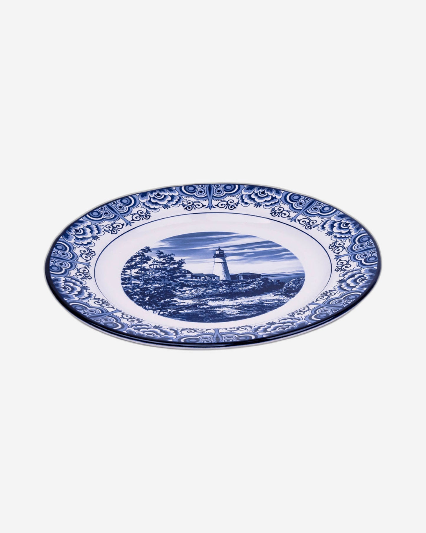 Claytan Lighthouse Blue 10.5-Inch Ceramic Dinner Plate (Set of 1)